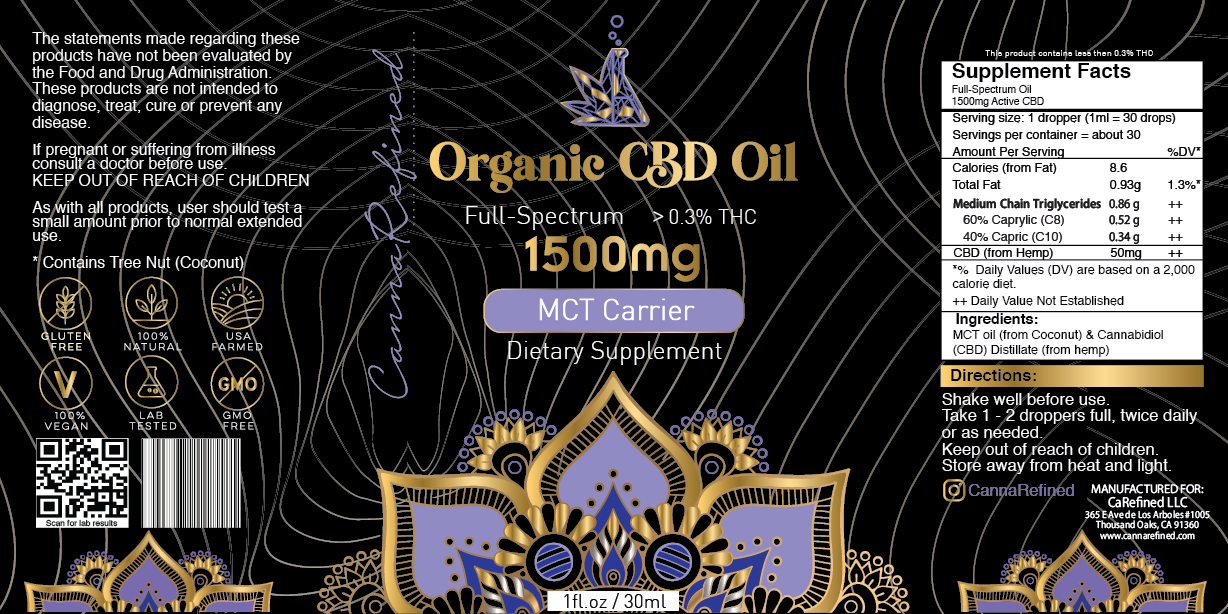 Organic CBD Oil [Full-Spectrum] in MCT