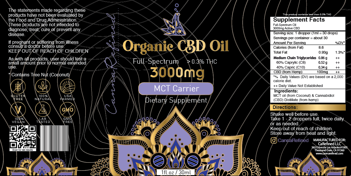 Organic CBD Oil [Full-Spectrum] in MCT